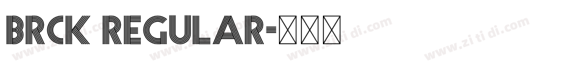 Brck Regular字体转换